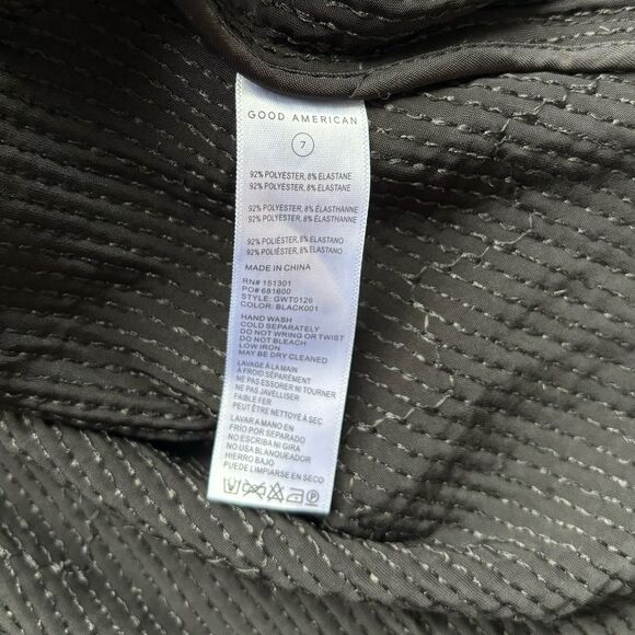 Good American Sequin Button Down Party Shirt - Black - Size 7 / 4x - Picture 9 of 9